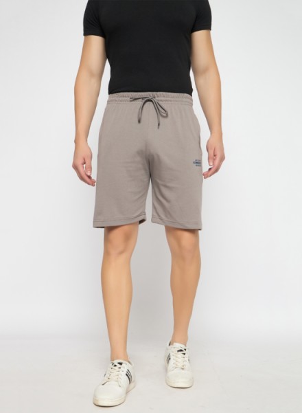 Men Camel Solid Regular Fit Shorts