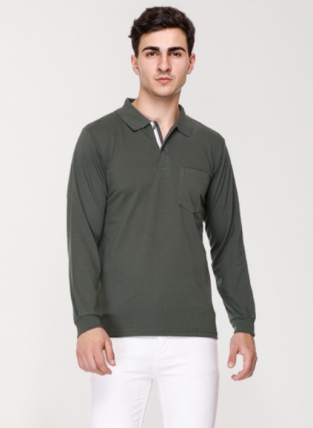 Array Solid Full Sleeve Polo