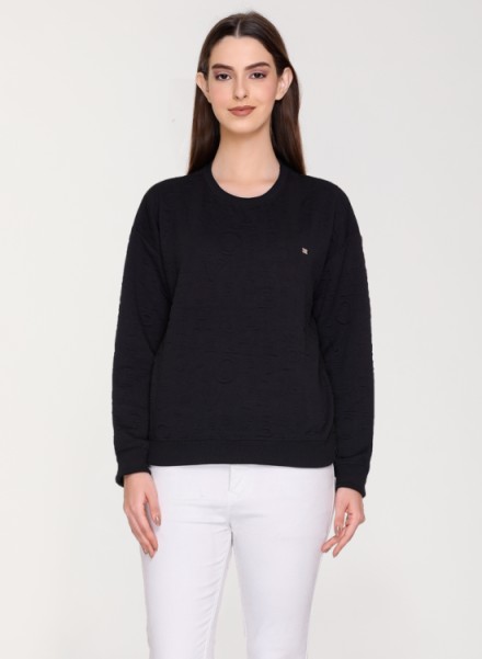 Unemode Solid Full Sleeve Round Neck Sweatshirt