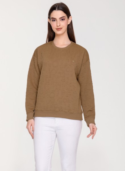 Unemode Solid Full Sleeve Round Neck Sweatshirt