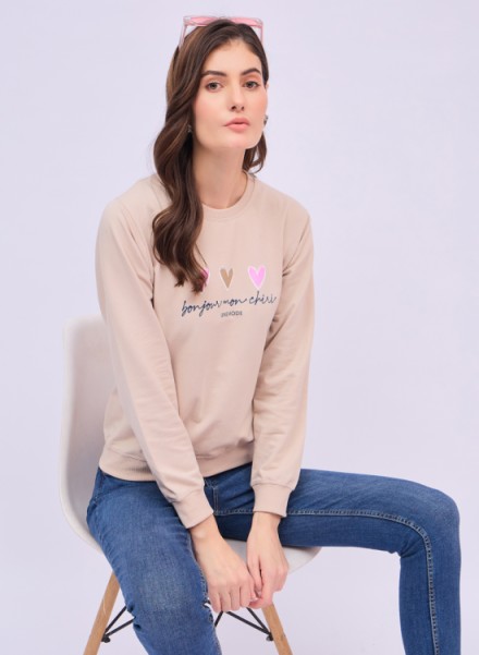 UNEMODE Women Full Sleeve Printed Sweatshirt