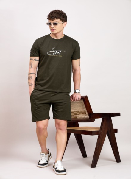 Mens COFFEE printed coord Set