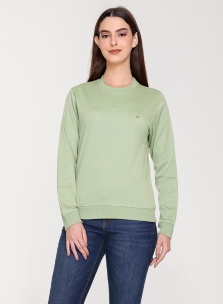Unemode Solid Full Sleeve Round Neck Sweatshirt