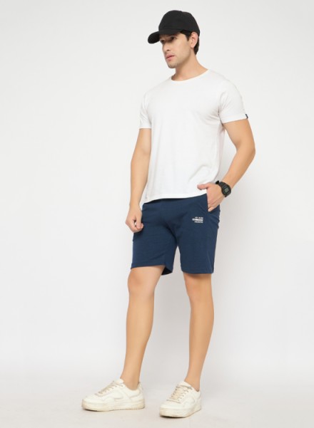 Men Denim Solid Regular Fit Shorts