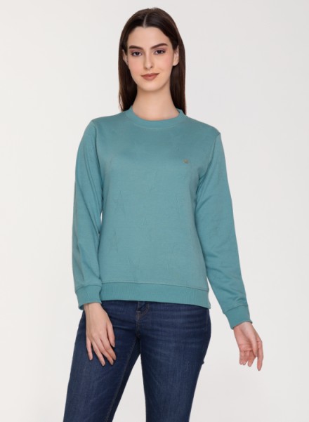 Unemode Solid Full Sleeve Round Neck Sweatshirt