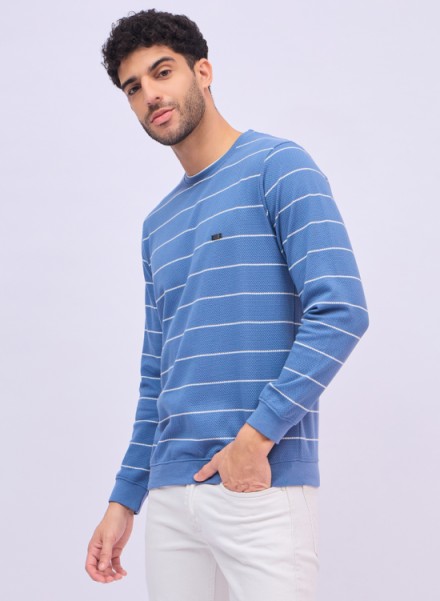Men sky horizontal stripes C Sweatshirt