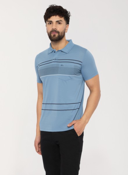 Men Sky Casual strip Printed Tshirt